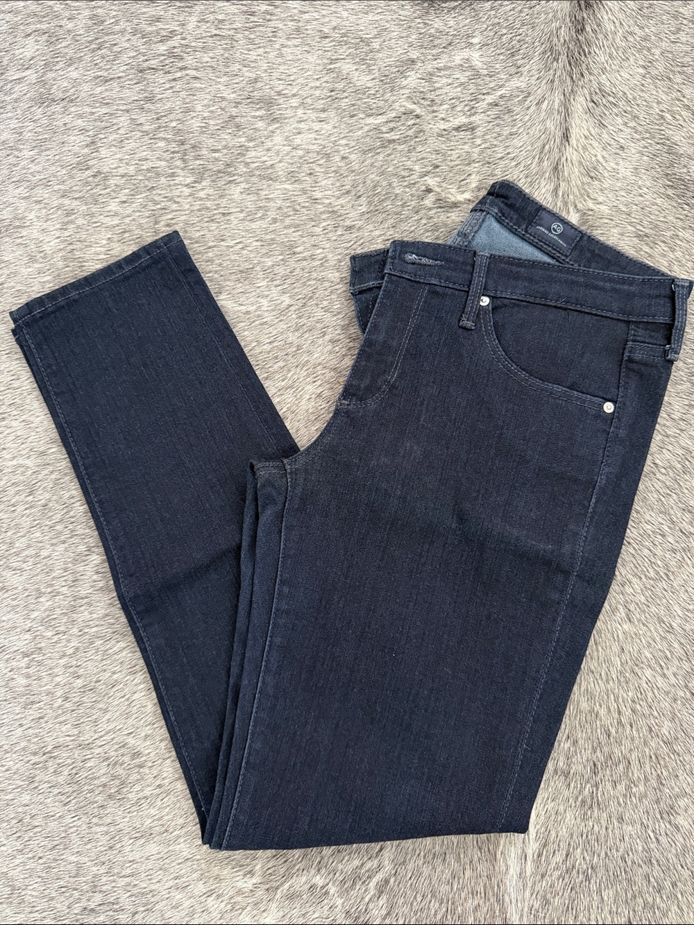 Ag Adriano Goldschmied Slim Straight ankle Leg Jeans in Dark Indigo